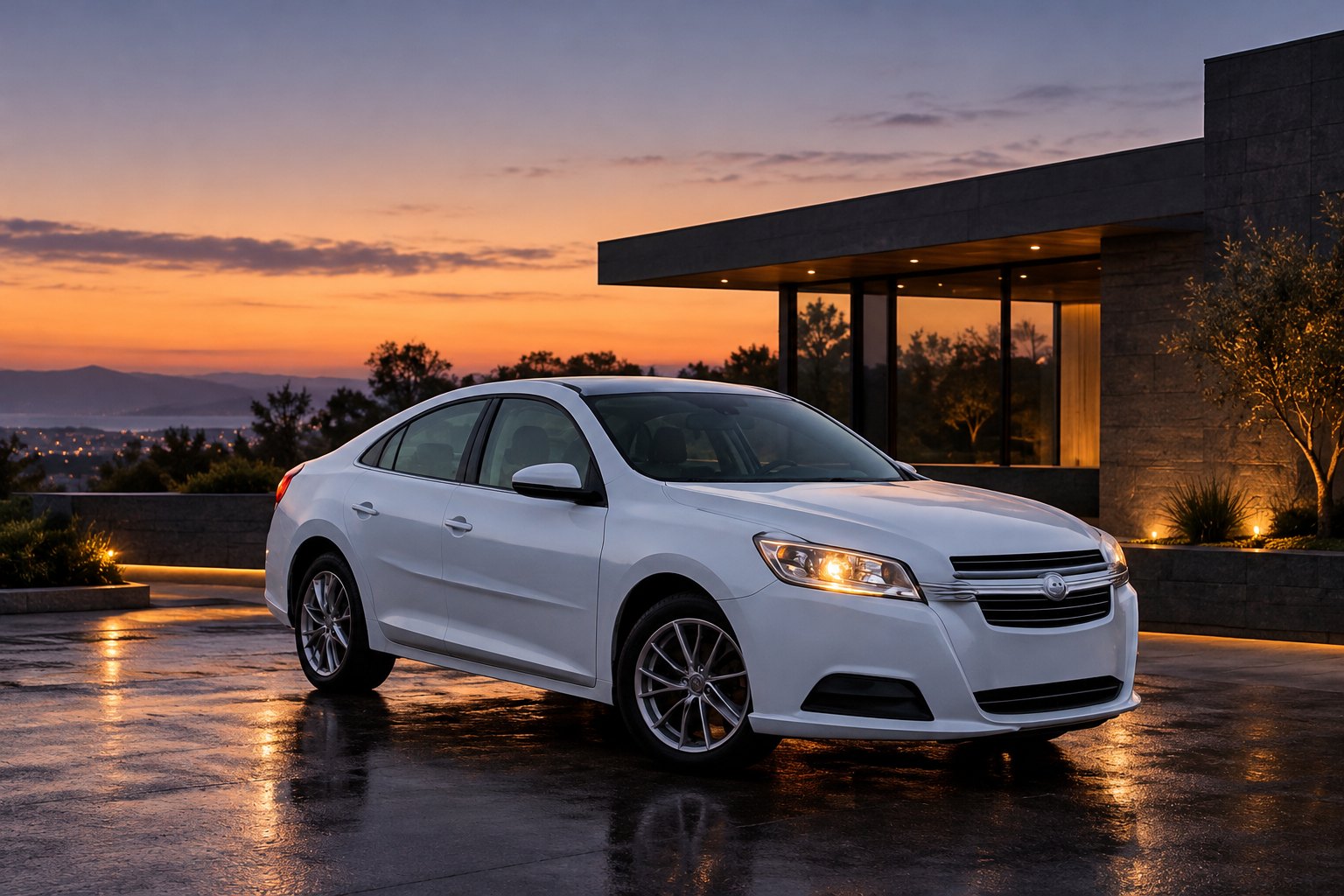 AI editorial interpretation of the 2013 Chevy Malibu