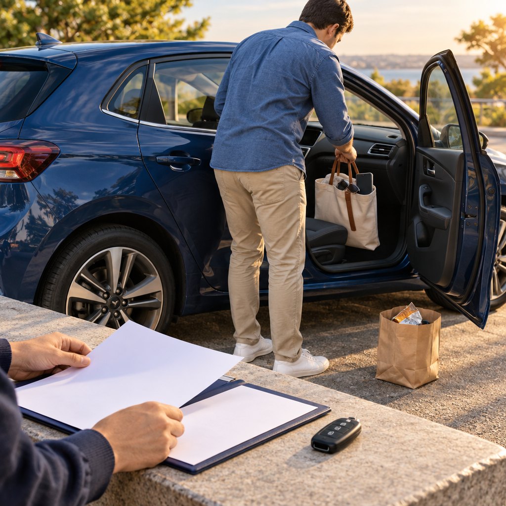 Editorial illustration for Preparing Your Rental Car for Return